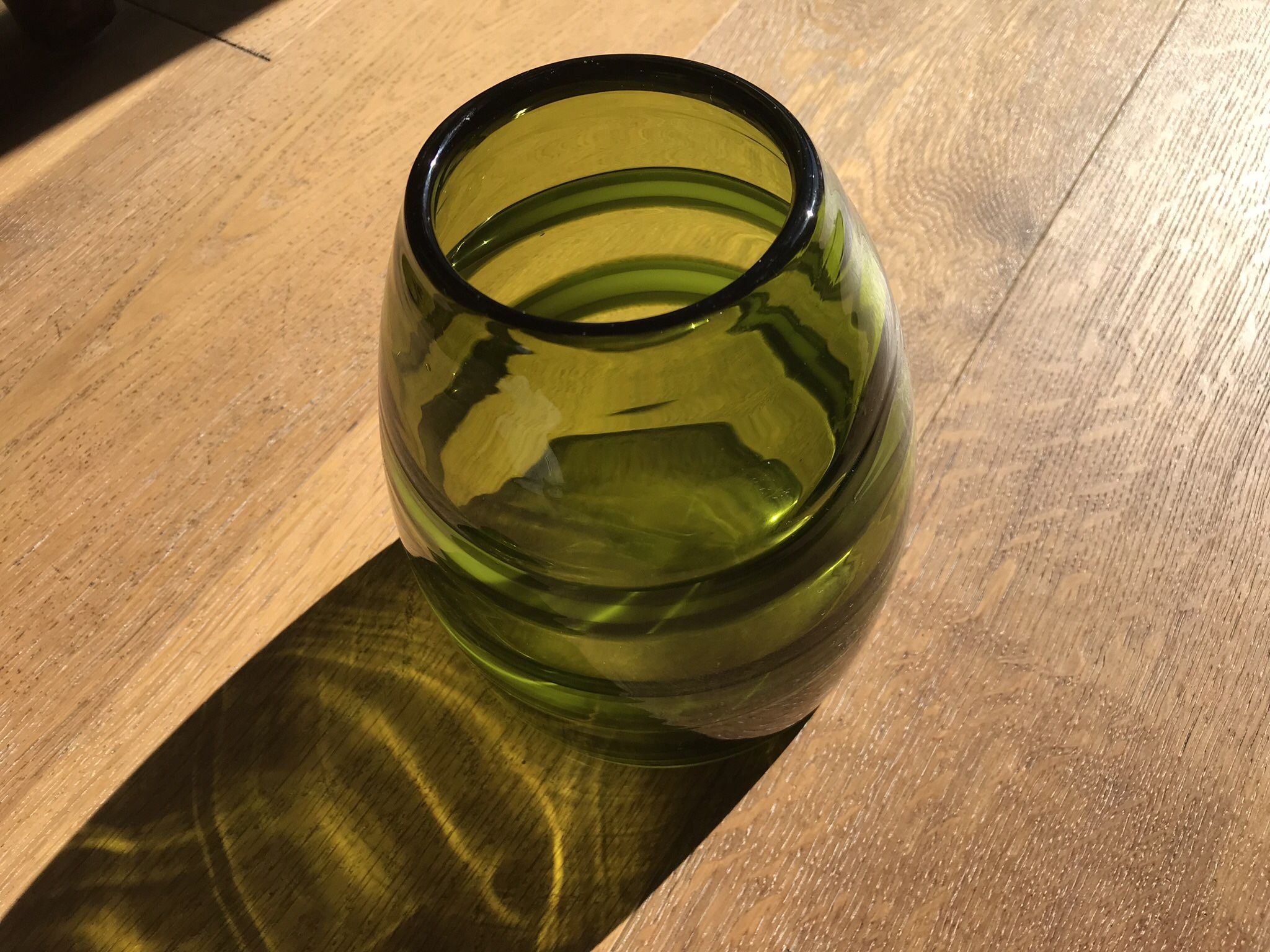 Green Glass Vase