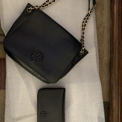 Black Tory Burch Purse And Wallet