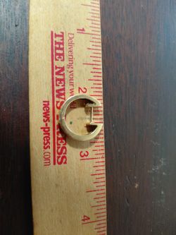 18K Gold Earring, small Diamonds and Sapphires 