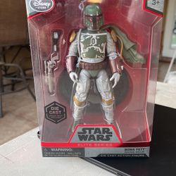 Star Wars Disney Store Elite Series Boba Fett with Cape Die Cast Figure New Rare