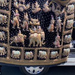  Vintage Burmese Kalaga Tapestry