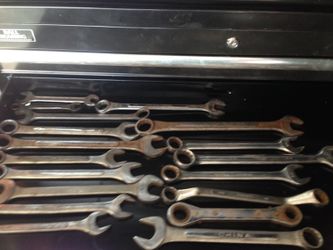 Various Large size SAE open end, box end wrenches $35.00 👍 takes them all, or $3.00 each