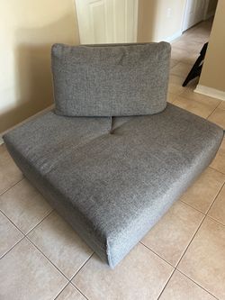 Gray Fabric Modular Sectional Seat