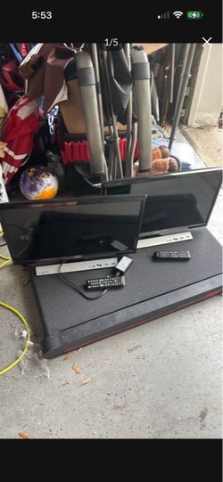 Samsung tv and monitor Two Flat Screen TVs with Remotes