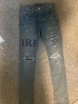 Amiri purple logo jeans