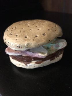 Handmade ceramic hamburger