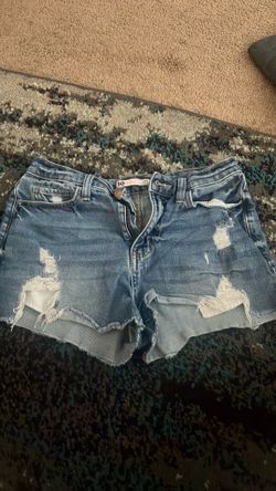 SO high rise jean shorts