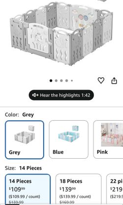 Baby Playpen, Upgraded 14 Panels