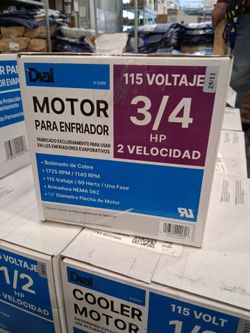 Three quarter horsepower motor