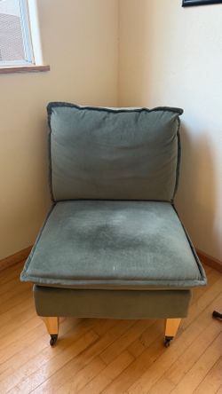 Green Velvet Arm Chair