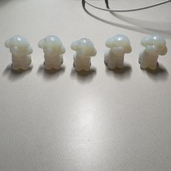 Opalite Poodle Figurines