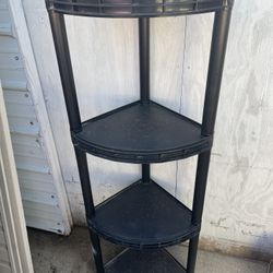 4 Tier Plastic Storage Corner Shelf 53.5" H x 14" each side