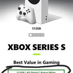 *USED 512 GB Xbox SERIES S with Box,1TB Seagate Memory Expansion Card and SteelSeries Headset