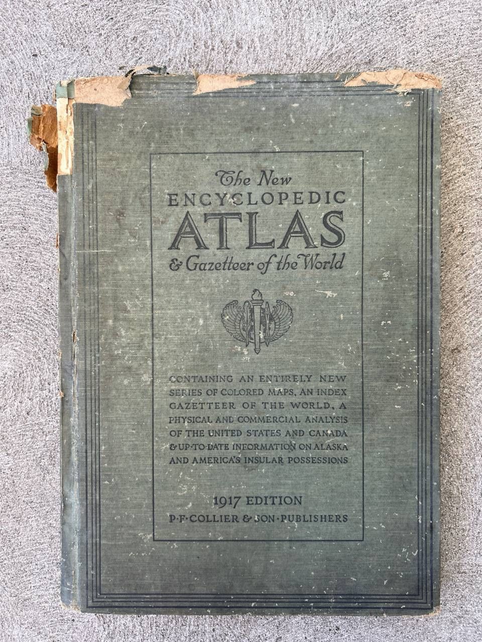 The New Encyclopedic Atlas and Gazetteer of the World, Antique 1917, PF Collier