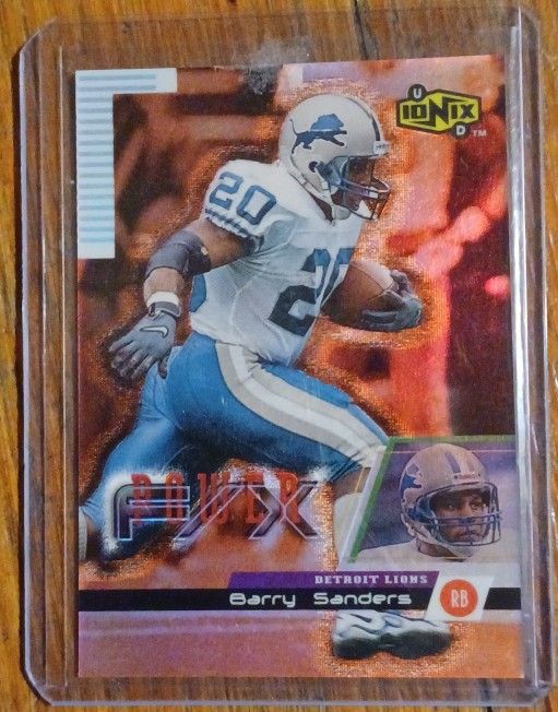 Barry Sanders UD Ionix FX 1999 Insert Detroit Lions P8 