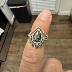 Engagement Ring And Wedding Bands (stackable)