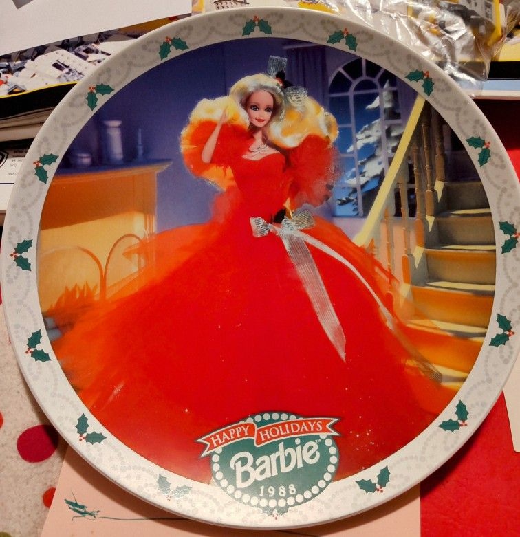 Vintage Barbie 1988 Holiday Edition Limited Edition Plate