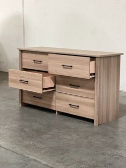 NEW 6 Drawer Dresser Table Bedroom Side Storage Drawers Cabinet White Natural Oak Espresso SALE Big Furniture Warehouse Clearance SALE Closeout