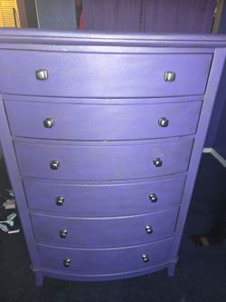 Tall Purple Dresser