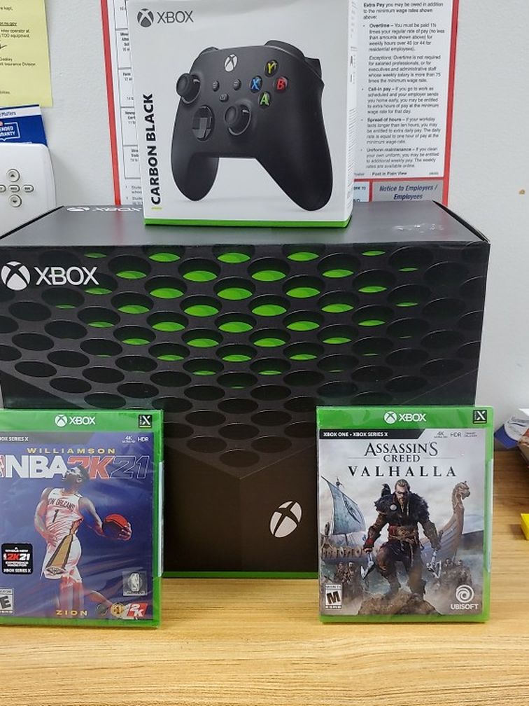 Package Microsoft Xbox Series X 1TB Console Black and Controller