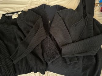 Black Fluffy Sweaters Bundle size Medium & Large Men used