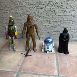 All 4 Star Wars Figurines 