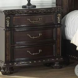 New Steve Silver Monte Carlo 3-Drawer Cherry Nightstand