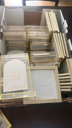 Gold number/ frame holders