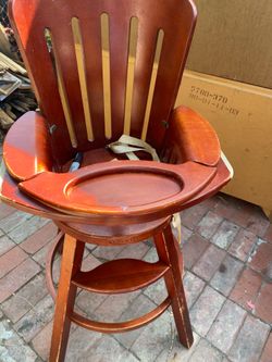 Real wood Baby chair. W clear plastic cover