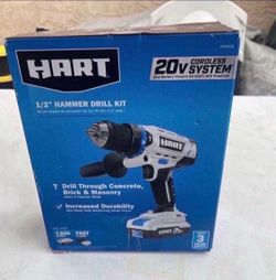 HART 20-Volt 1/2-inch Cordless Hammer Drill Kit, Gen2