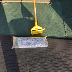 Mop Handle With New Mop Head