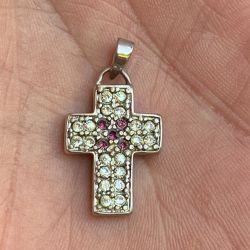 Women's Stylish Sterling Silver Small Cross Pendant | Unique Jewelry Design