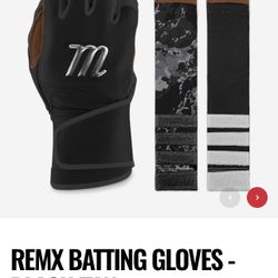 Marucci REMX Batting Gloves Black/Tan