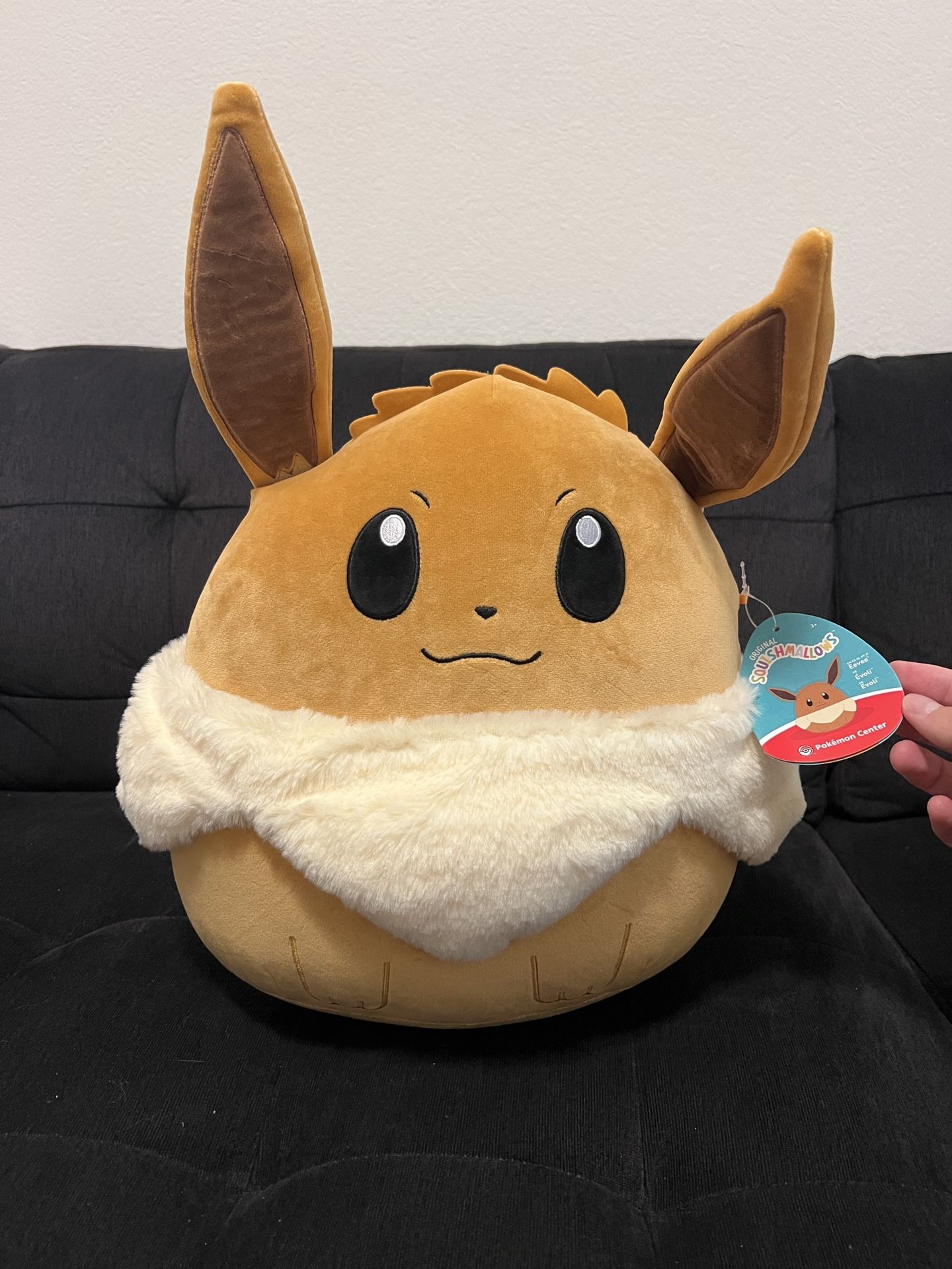 Pokémon Center Exclusive Eevee Squishmallow 12” NWT and Stamp
