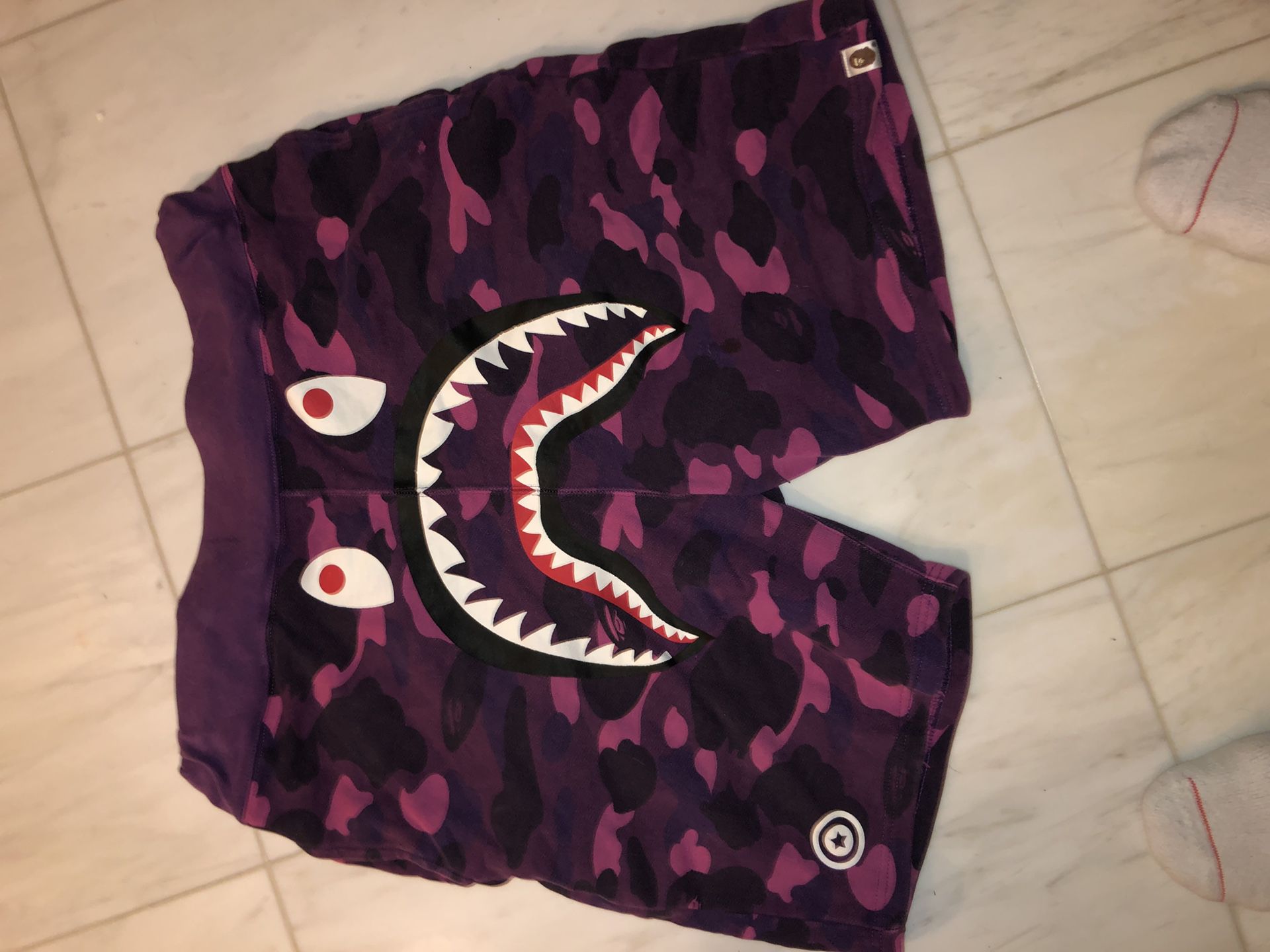 A Bathing Ape Bape Shorts Purple Camo XL