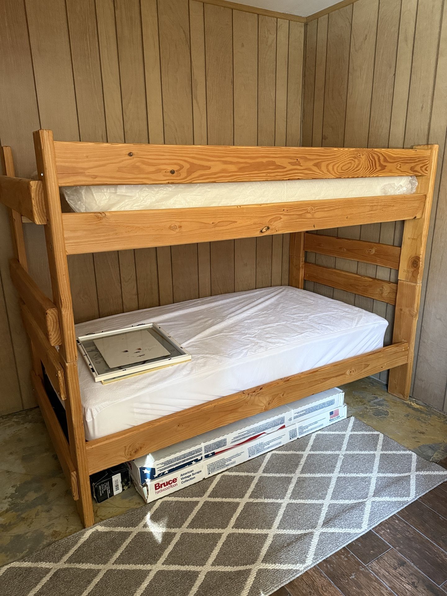 Bunk beds And 2 New Mattresses