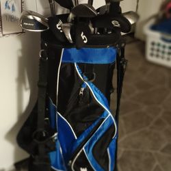 Top Flight Golf CLUBS and Bag/ Extra Misc  Clubs