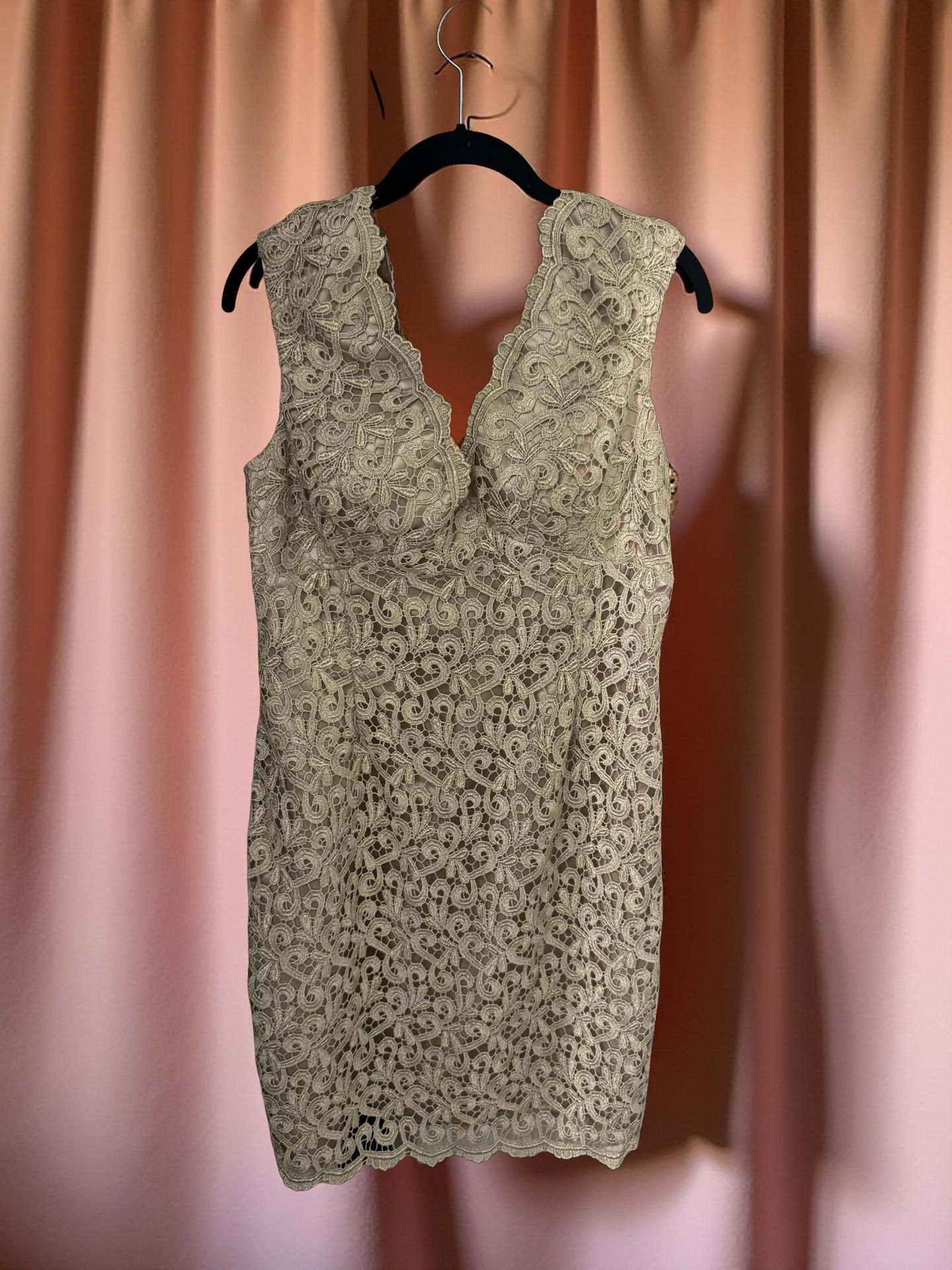 Cream Champagne Cocktail Dress Size 12