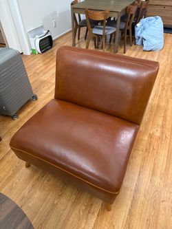 World Market  Leather Lounge Chair
