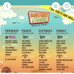 Barefoot Country Music Festival Tix