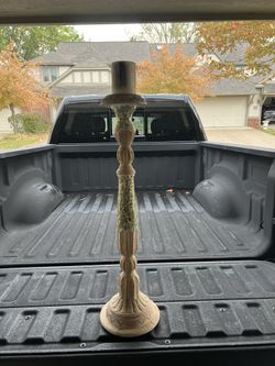 Pillar Candle Holder with New Candle 30”