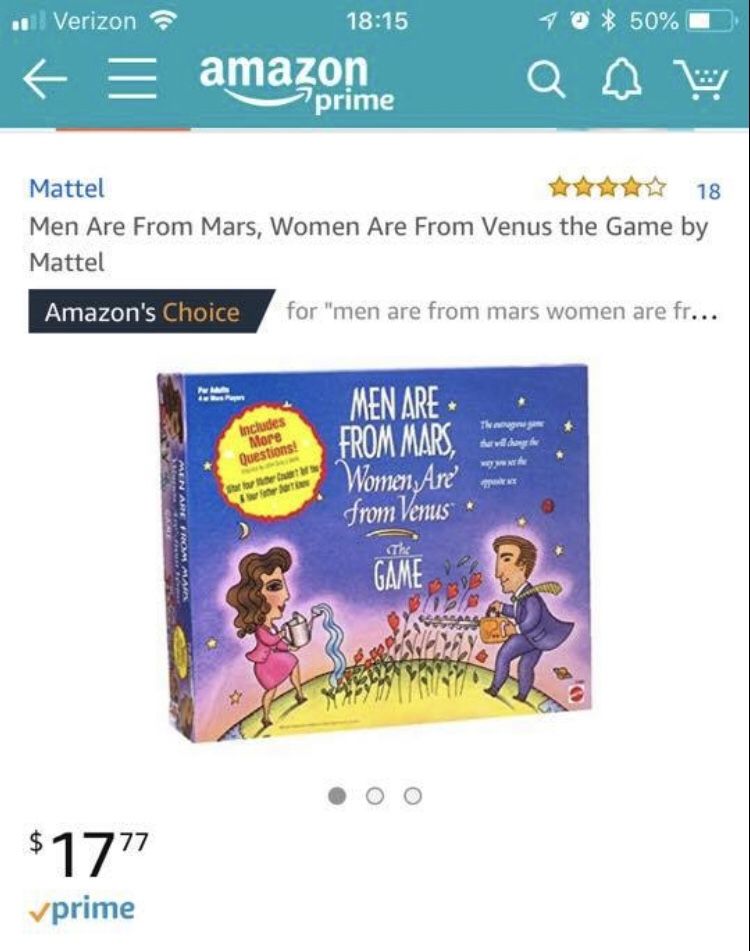 Men are from Mars Women are from Venus