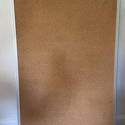 Cork board 24" x 36" with mounting hardware included