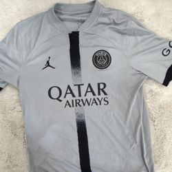 AUTHENTIC JORDAN Paris Saint-Germain Mbappé #7 2022 Ligue 1 Champion Jersey Gray Black