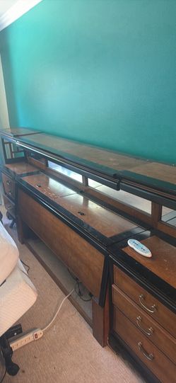 5 piece Bed Set w/ built in lights and storage