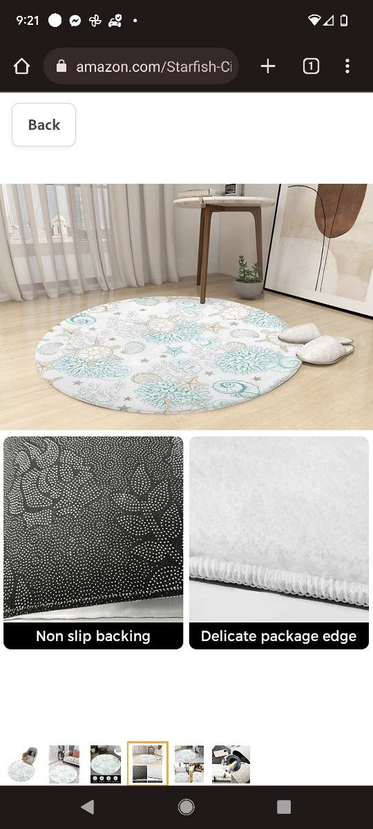 $65 ONE HONEY ROUND 60 AREA RUG