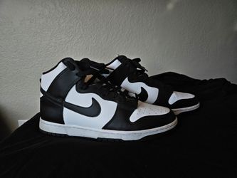 Nike Dunk High, Black and White, 10.5M