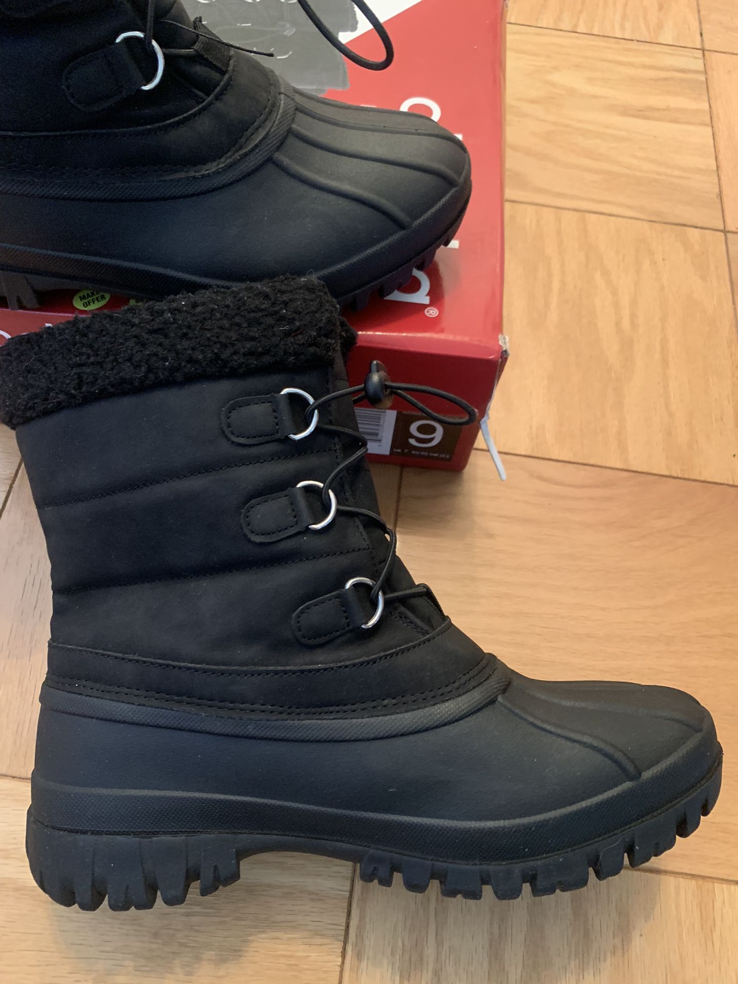 Chooka Ladies' Winter Cold All Weather Snow Boot BLACK SIZE 9 Waterproof