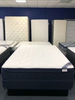 Queen Pillow Top Mattress and Box Spring Set