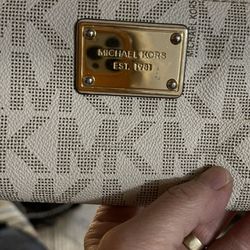 Michael Kors Handbag And Wristlet.